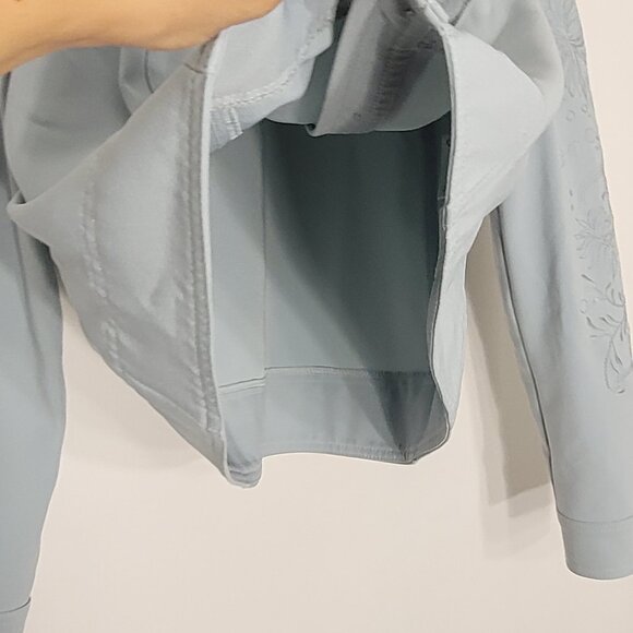 Proportion Petite Conrad C Light Blue Floral Embroidery Jacket Size 12 Petite - Picture 9 of 15